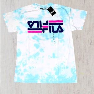 Fila Men’s Light Blue Tye Dye Graphic T-Shirt BRAND NEW